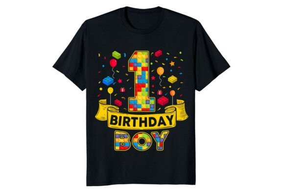 1st Birthday Boy Building Blocks Design: Creative Applications