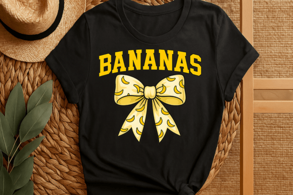 Bananas Fruits T-shirt Design Clipart: Fresh Visual Impact