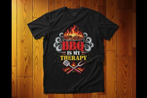 BBQ is My Therapy Grill T-Shirt Design