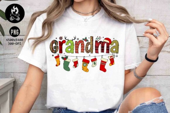Christmas Grandma PNG Design: A Festive Asset for Creators