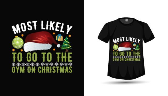 Christmas Gym Lover T-Shirt Design: A Versatile Asset for Creative Projects