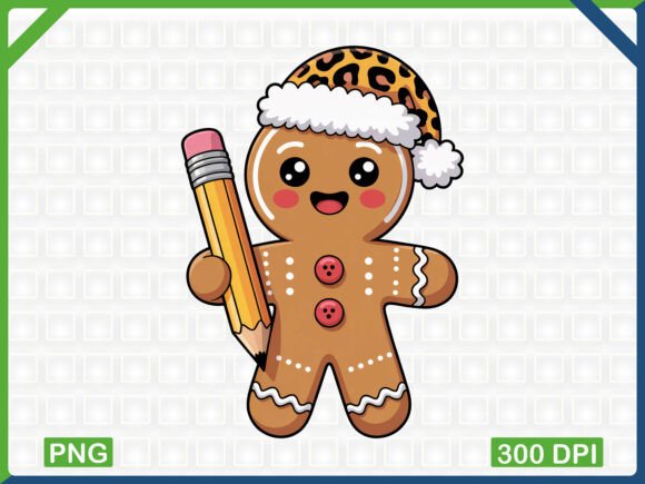 Creative Uses for Christmas Gingerbread Teacher PNG Design