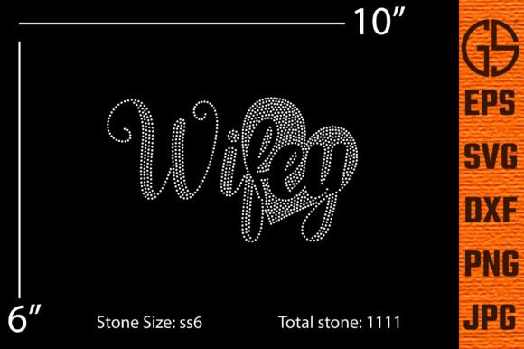 Elevate Your Designs with Wifey Rhinestone Typography