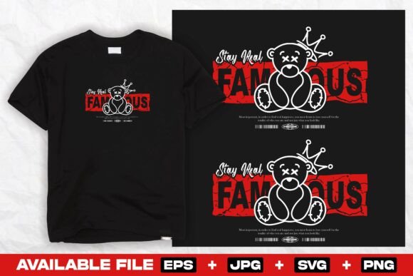 Graffiti Teddy Bear: Urban Print Design for Streetwear
