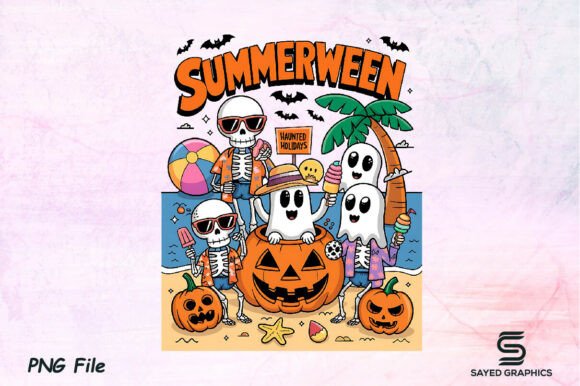 Halloween Summer Summerween PNG Design for Creative Projects