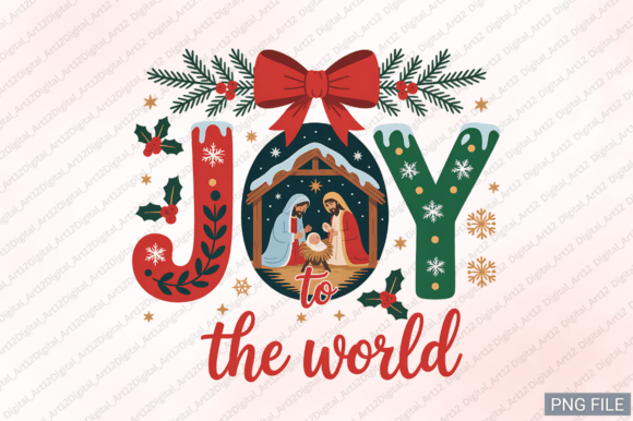Joy to the World Sublimation Design for Vibrant Projects