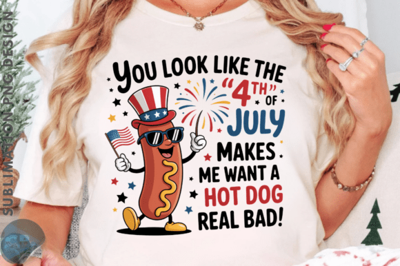Spice Up Your Designs with a Funny 4th of July Hot Dog PNG