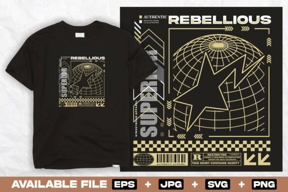 Y2K Urban Futuristic Illustration Design: A Modern Design Asset